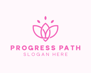 Pink Lotus Flower logo design