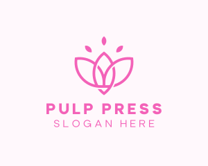 Pink Lotus Flower logo design