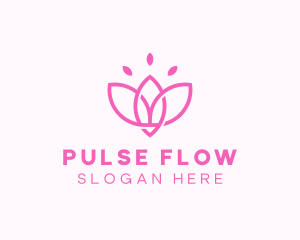 Pink Lotus Flower logo design