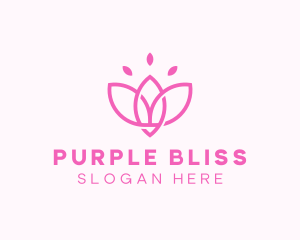 Pink Lotus Flower logo design