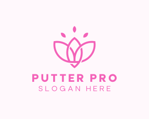 Pink Lotus Flower logo design