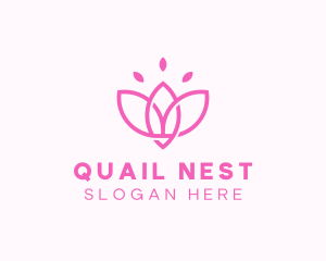 Pink Lotus Flower logo design