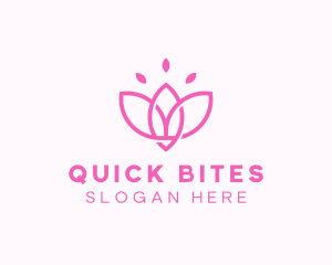 Pink Lotus Flower logo design