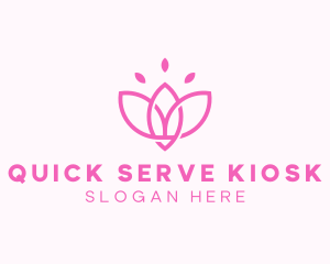 Pink Lotus Flower logo design