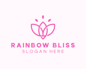 Pink Lotus Flower logo design