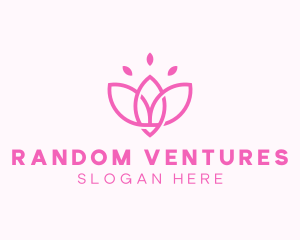 Pink Lotus Flower logo design