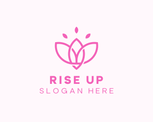 Pink Lotus Flower logo design