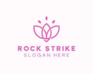 Pink Lotus Flower logo design