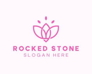 Pink Lotus Flower logo design