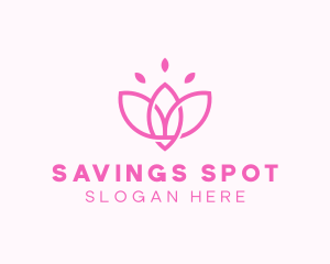 Pink Lotus Flower logo design