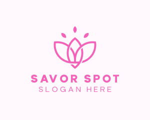 Pink Lotus Flower logo design