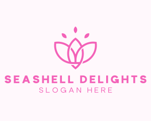 Pink Lotus Flower logo design