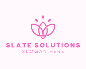 Pink Lotus Flower logo design