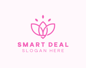 Pink Lotus Flower logo design