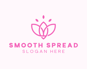 Pink Lotus Flower logo design