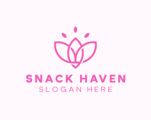 Pink Lotus Flower logo design