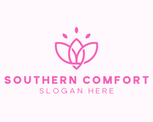 Pink Lotus Flower logo design