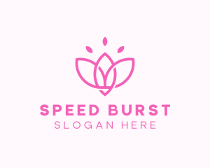 Pink Lotus Flower logo design