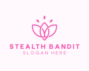 Pink Lotus Flower logo design