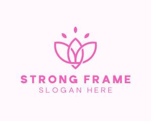 Pink Lotus Flower logo design