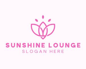 Pink Lotus Flower logo design