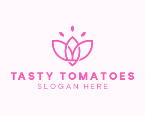 Pink Lotus Flower logo design