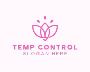 Pink Lotus Flower logo design