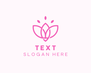 Pink Lotus Flower logo design