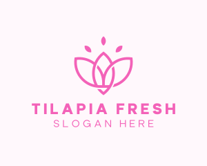 Pink Lotus Flower logo design