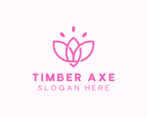 Pink Lotus Flower logo design