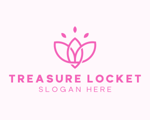 Pink Lotus Flower logo design