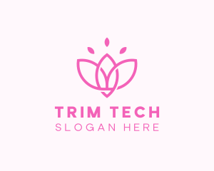 Pink Lotus Flower logo design