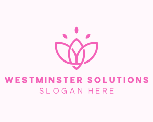 Pink Lotus Flower logo design