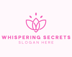 Pink Lotus Flower logo design