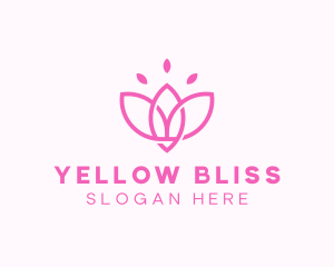 Pink Lotus Flower logo design