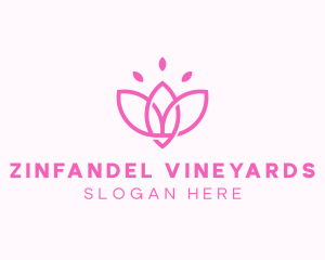 Pink Lotus Flower logo design