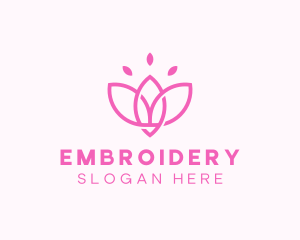 Pink Lotus Flower logo design