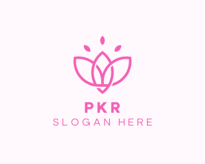 Pink Lotus Flower logo design