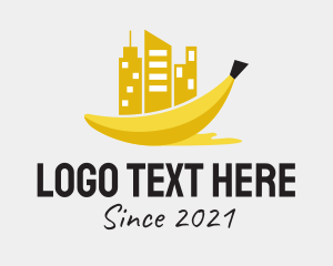 Vegan - Banana City Tower logo design