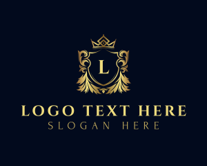 Crest - Gold Crown Shield Firm logo design