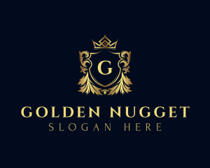 Gold Crown Shield Firm logo design