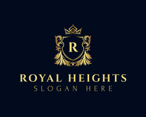 Gold Crown Shield Firm logo design