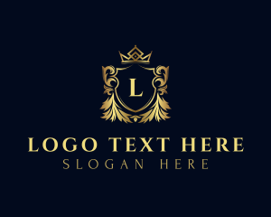 Hotel - Gold Crown Shield Firm logo design