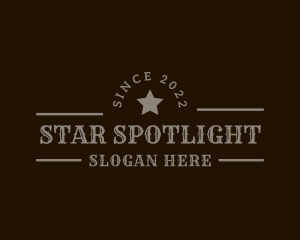 Rustic Western Star logo design