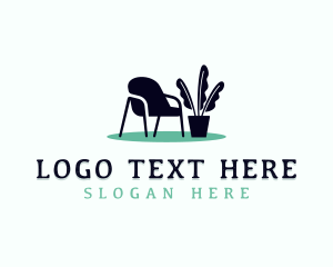 Interior - Armchair Plant Furniture logo design