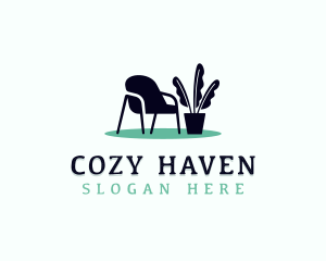 Armchair Plant Furniture logo design