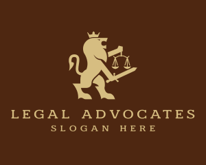 Lion Crown Lawyer logo design