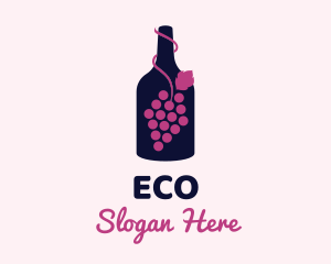 Grape Wine Liquor Logo