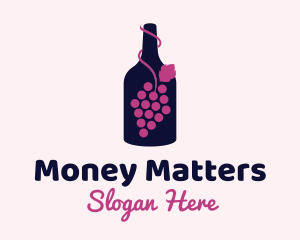 Grape Wine Liquor Logo