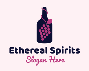 Spirits - Grape Wine Liquor logo design